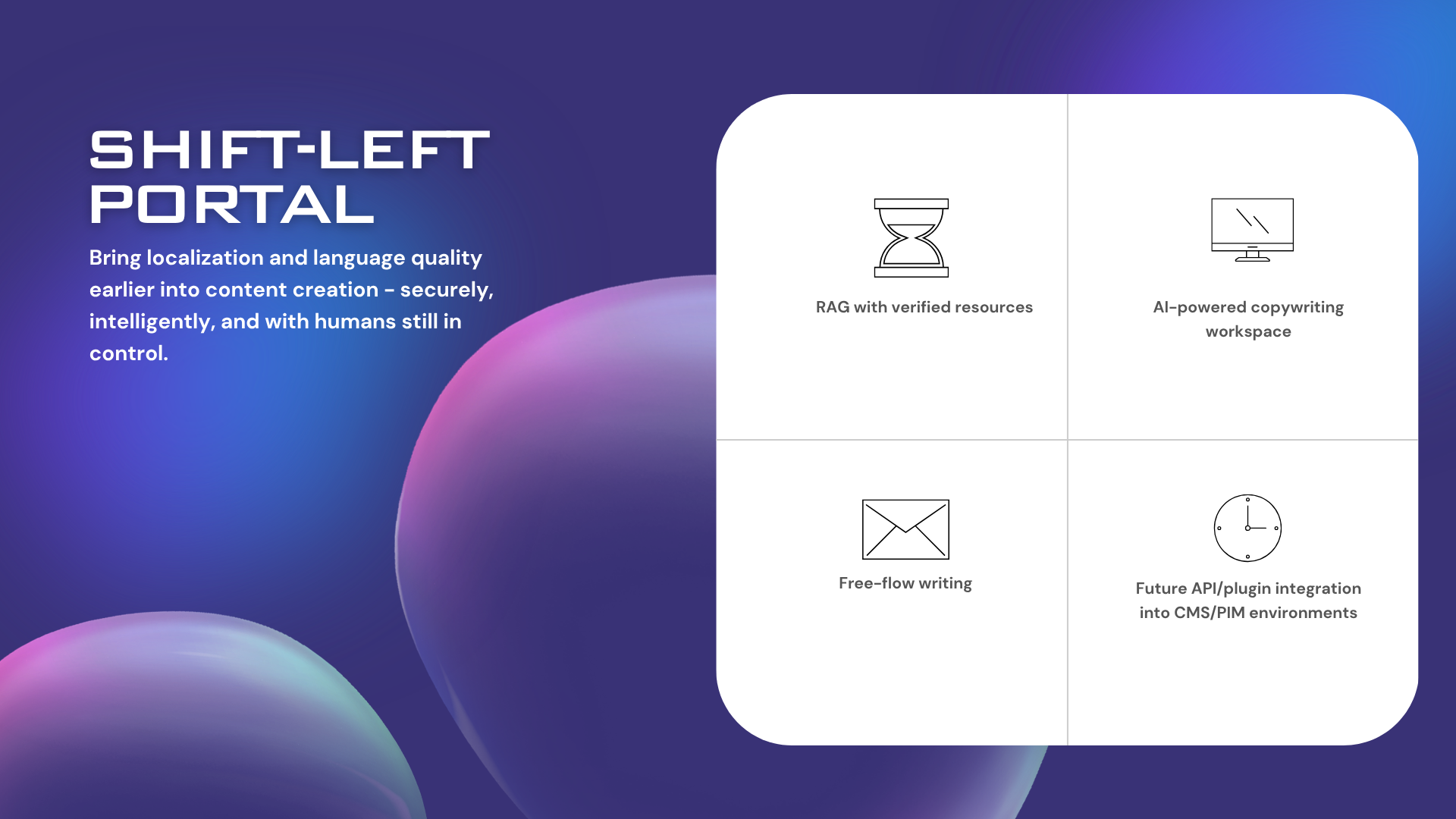 Shift-Left Portal Features